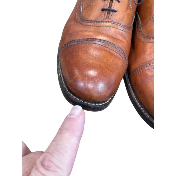 Allen Edmonds Brookwood mens brown leather cap toe oxford shoes sz 13A SKU 9635 main image 8